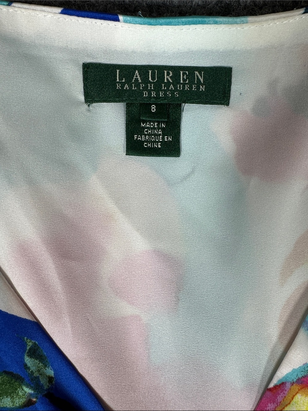 Lauren Ralph Lauren Floral Sleeveless Faux Wrap Midi Dress Women’s Size 8 - Picture 4 of 10